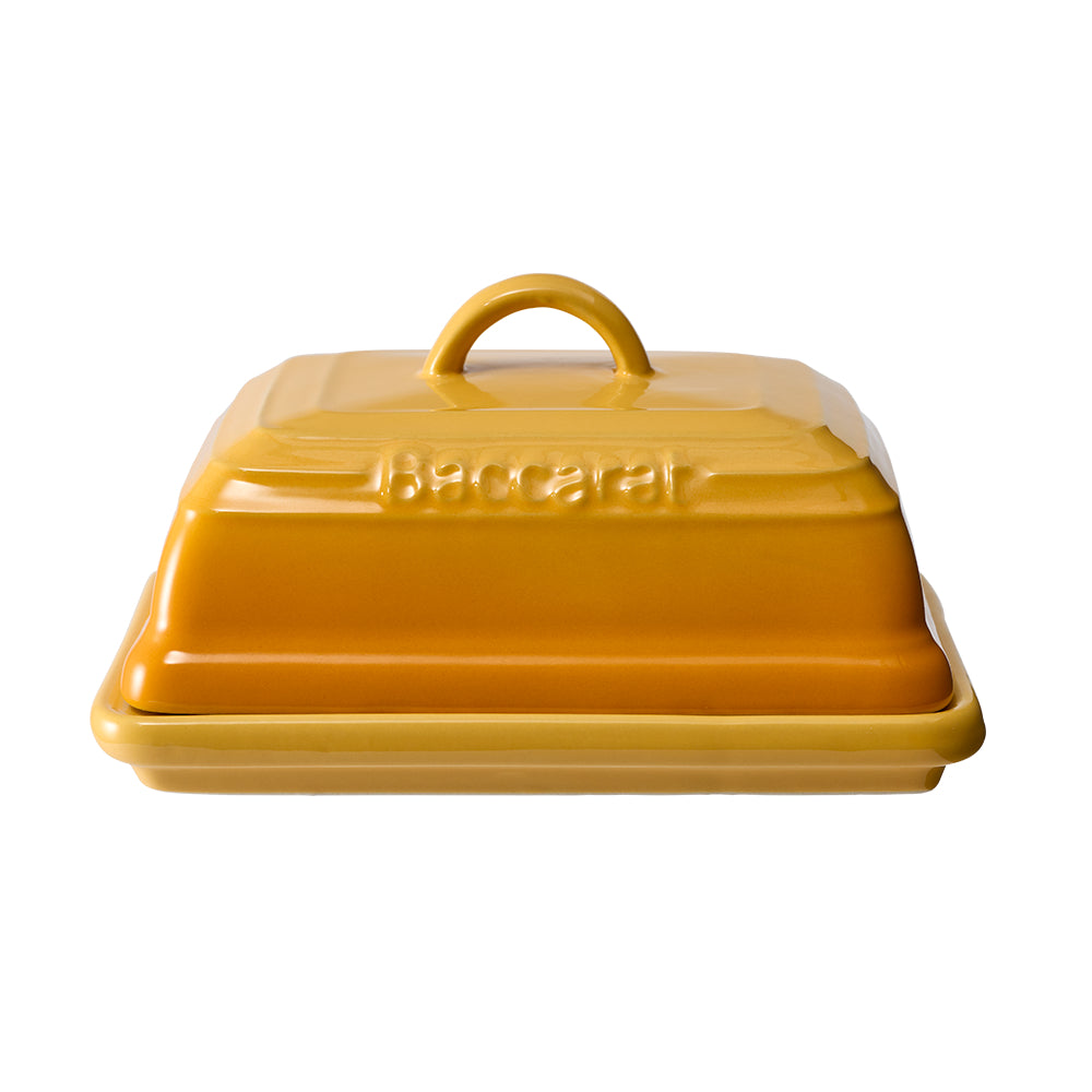 Baccarat Le Connoisseur Stoneware Butter Dish 16cm Honey