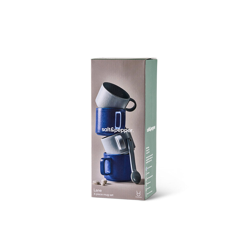 Salt & Pepper Lane Stackable Mugs Set of 4