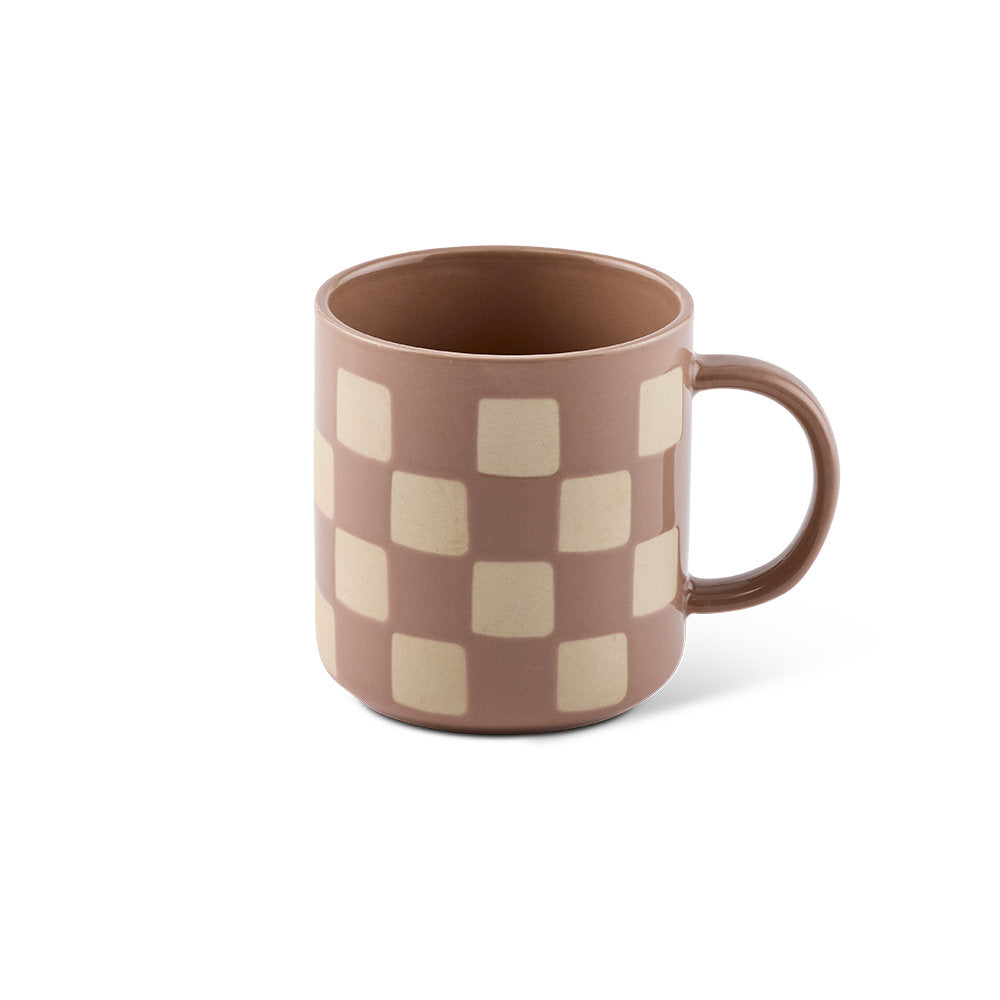 Salt & Pepper Check Mug 400ml Set of 2