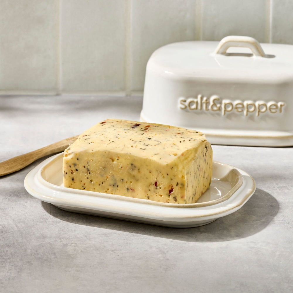 Salt & Pepper Noa Butter Dish