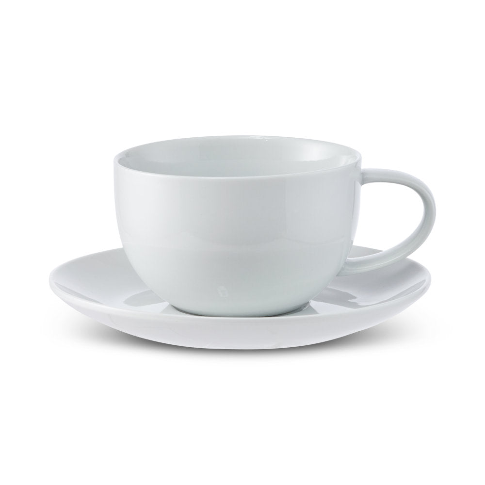 Salt & Pepper Coupe Teacup & Saucer 250ml