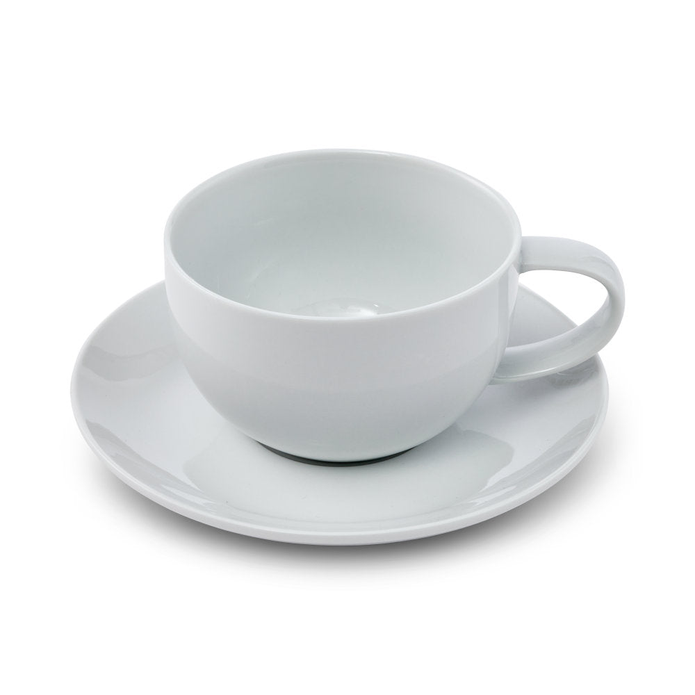Salt & Pepper Coupe Teacup & Saucer 250ml