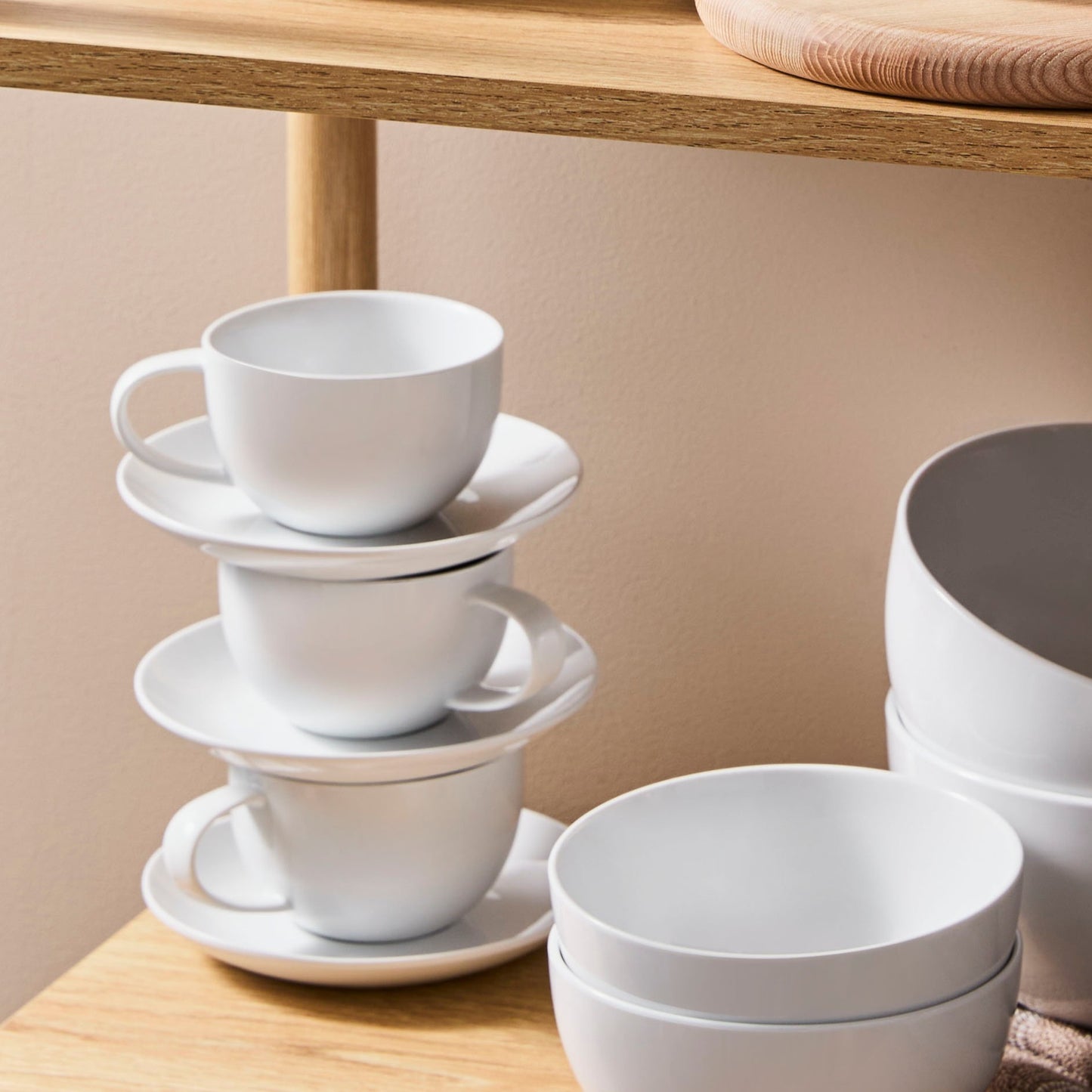 Salt & Pepper Coupe Teacup & Saucer 250ml