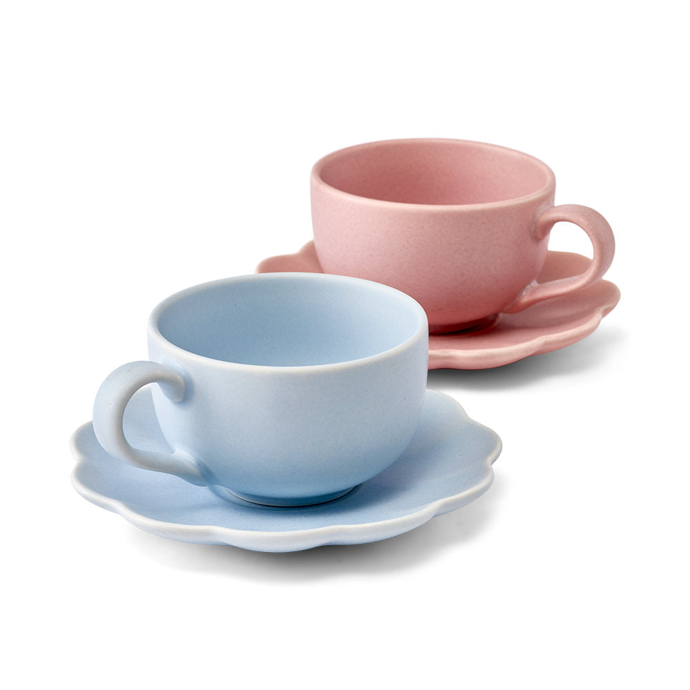 Salt & Pepper Leif Teacup & Saucer Set of 2 240ml