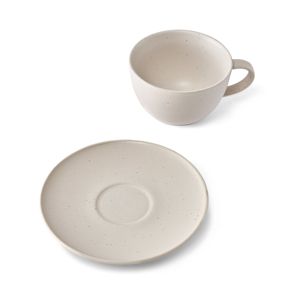 Salt & Pepper Milan Teacup & Saucer 280ml
