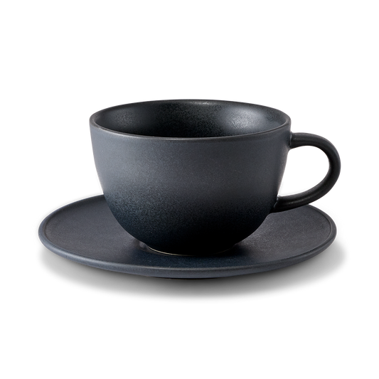 Salt & Pepper Milan Teacup & Saucer 280ml