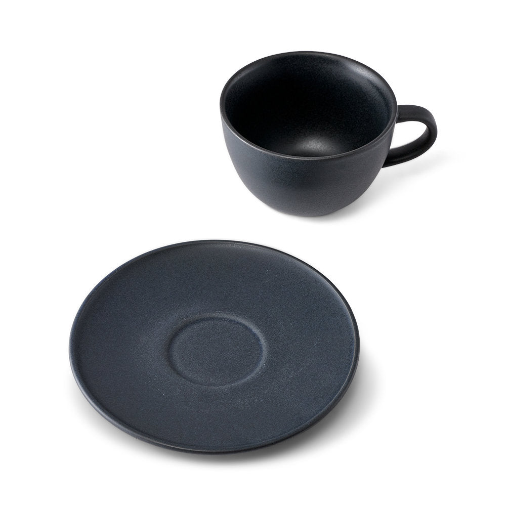 Salt & Pepper Milan Teacup & Saucer 280ml Set of 6