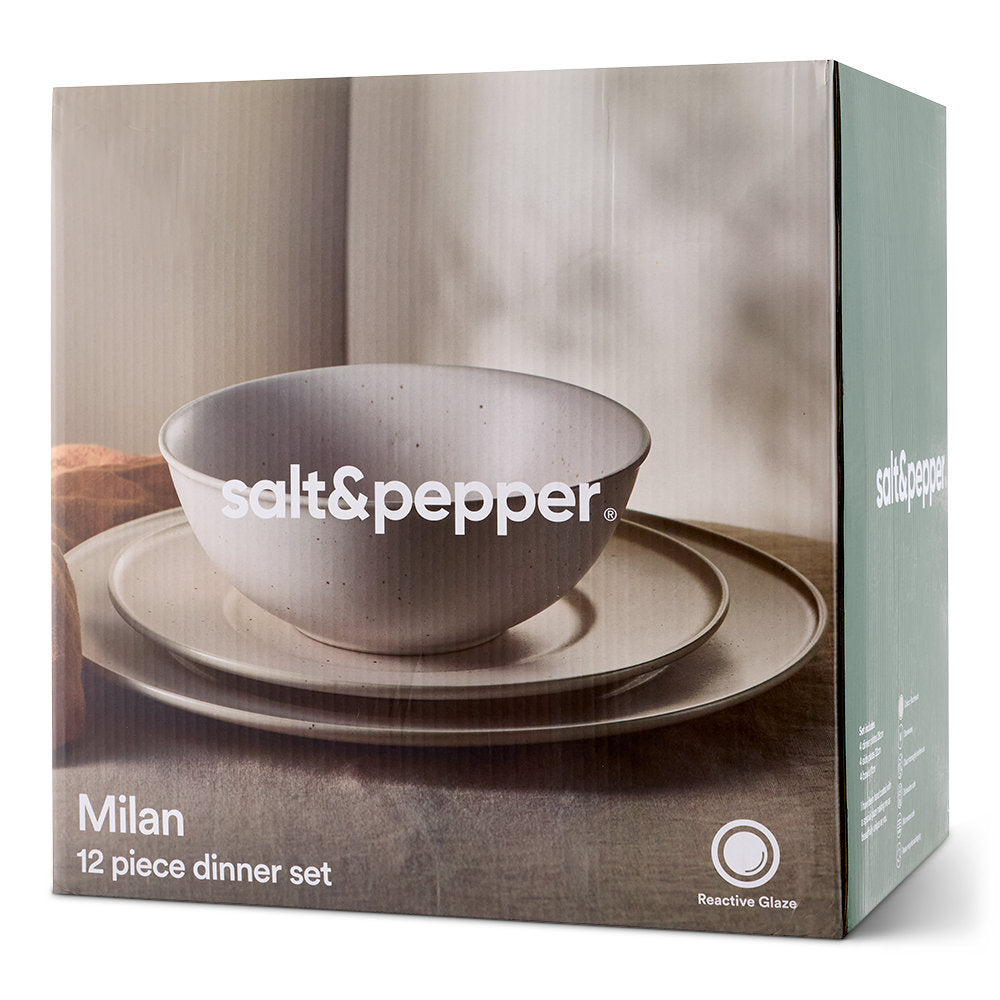 Salt & Pepper Milan 12 Piece Dinner Set