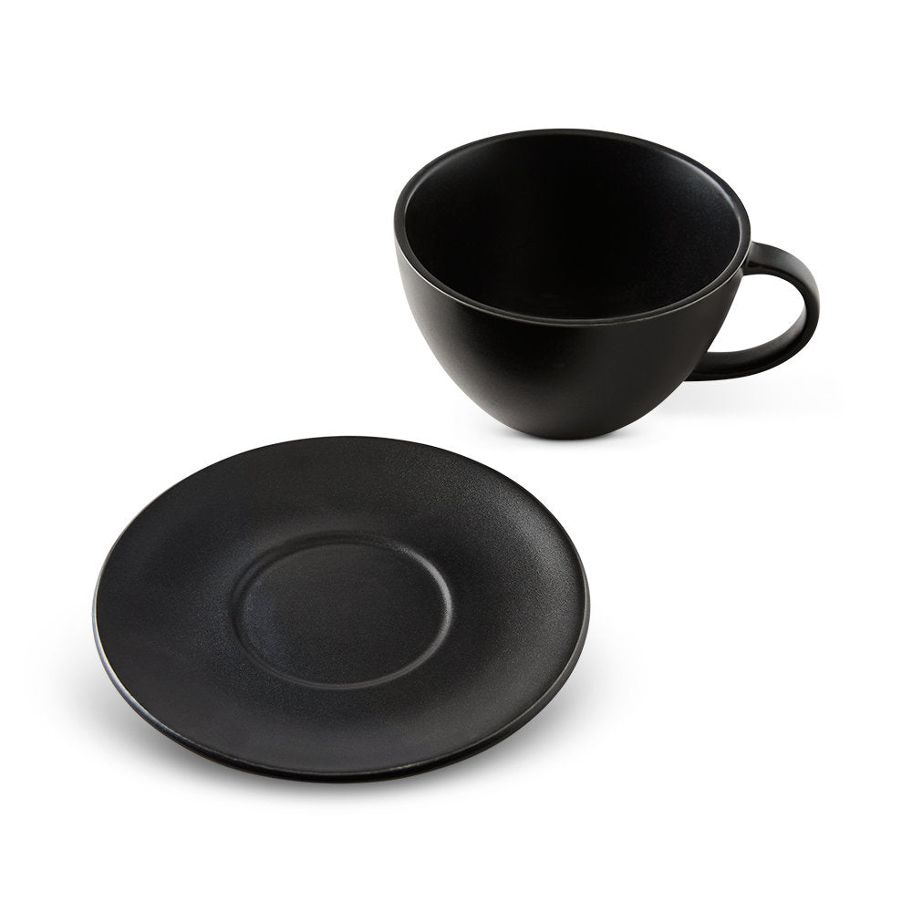 Salt & Pepper Riley Teacup & Saucer 360mL