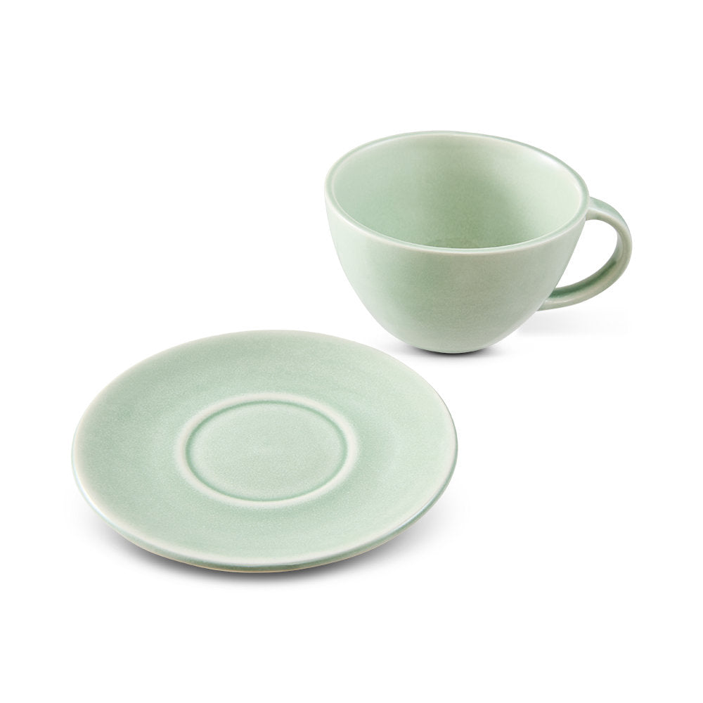 Salt & Pepper Riley Teacups & Saucers 360mL - Set of 4