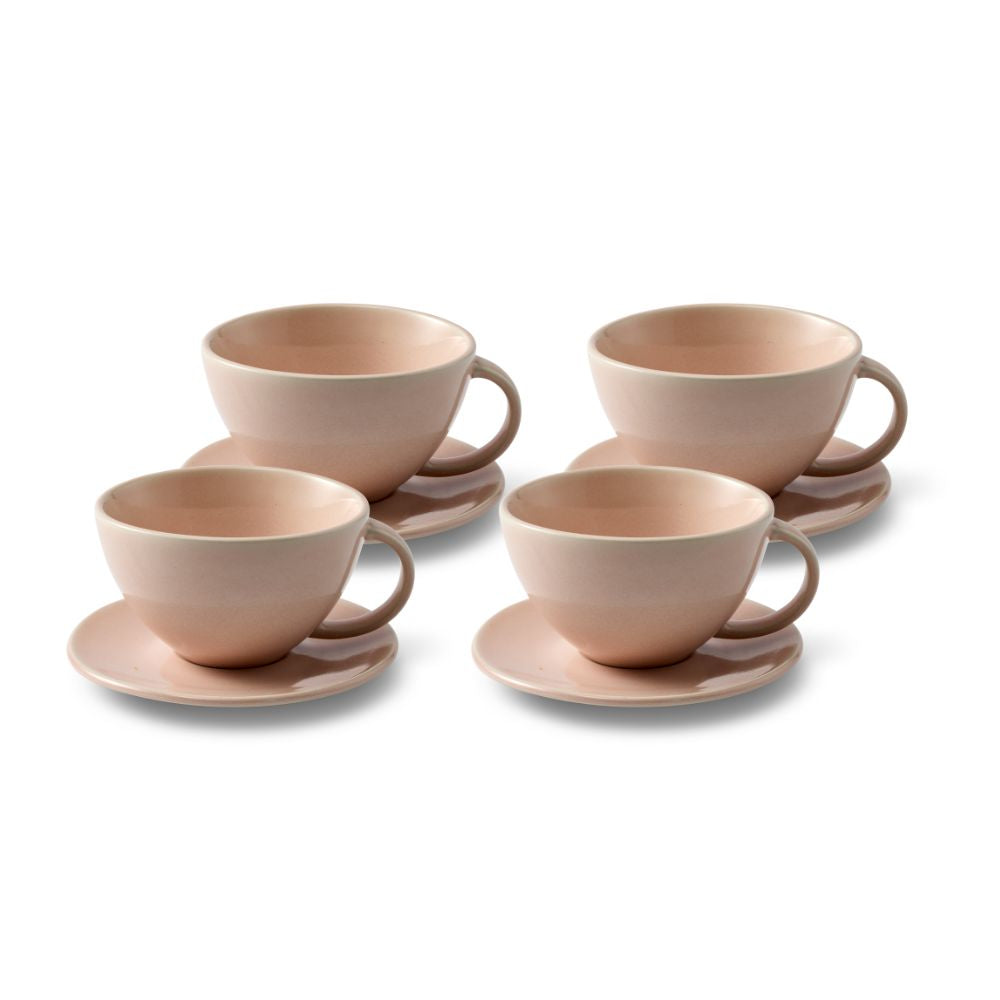 Salt & Pepper Riley Teacups & Saucers 360mL - Set of 4