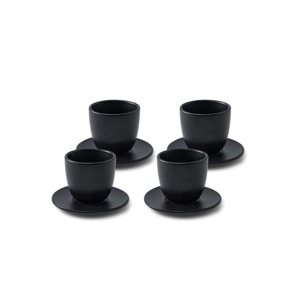 Salt & Pepper Riley Espresso Cups & Saucers 160mL - Set of 4