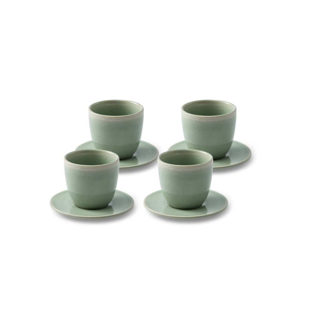 Salt & Pepper Riley Espresso Cups & Saucers 160mL - Set of 4