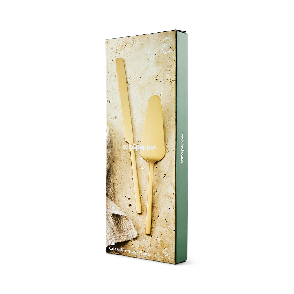 Salt & Pepper Kai Cake Server Set 2 Piece