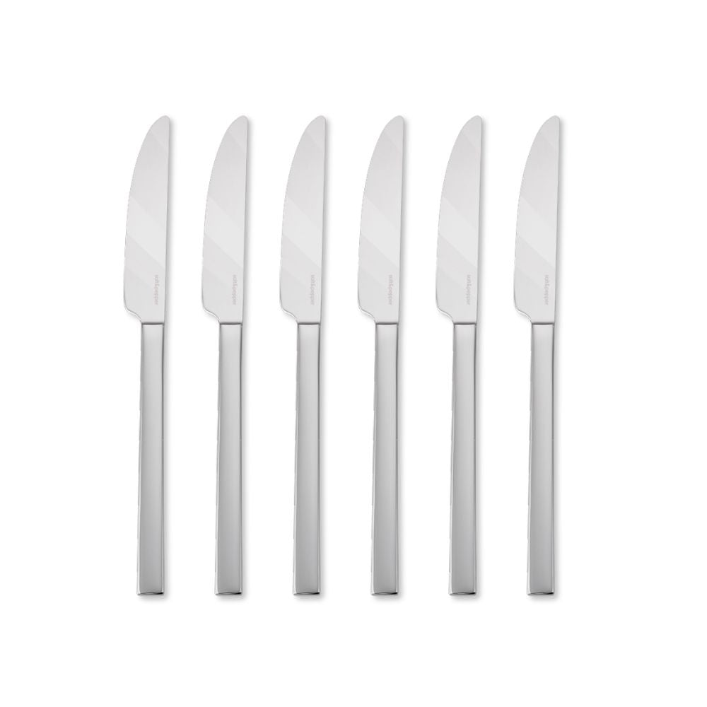 Salt & Pepper Kai Table Knife 23cm Set of 6