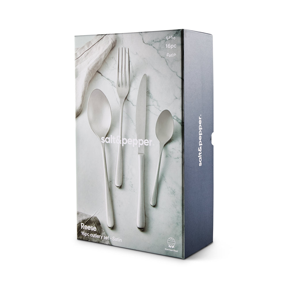 Salt & Pepper Reese Cutlery Set 16 Piece
