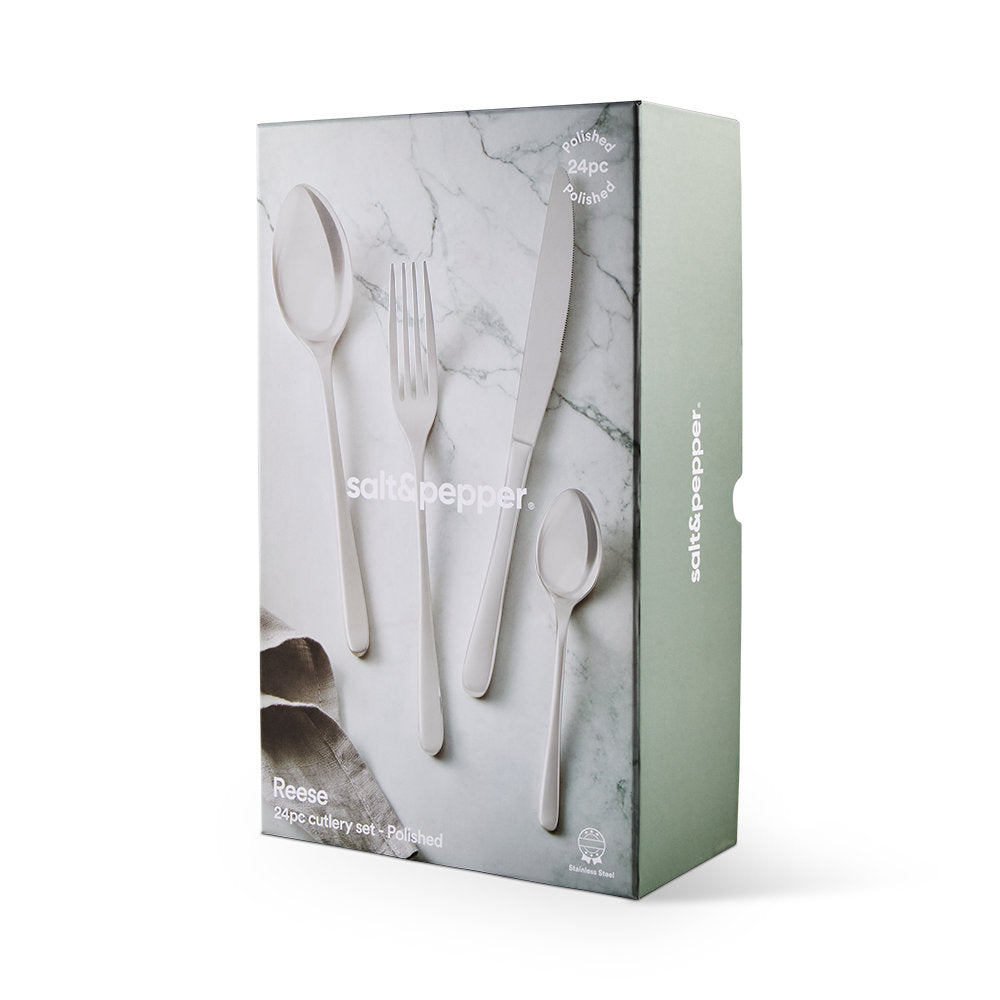 Salt & Pepper Reese Cutlery Set 24 Piece