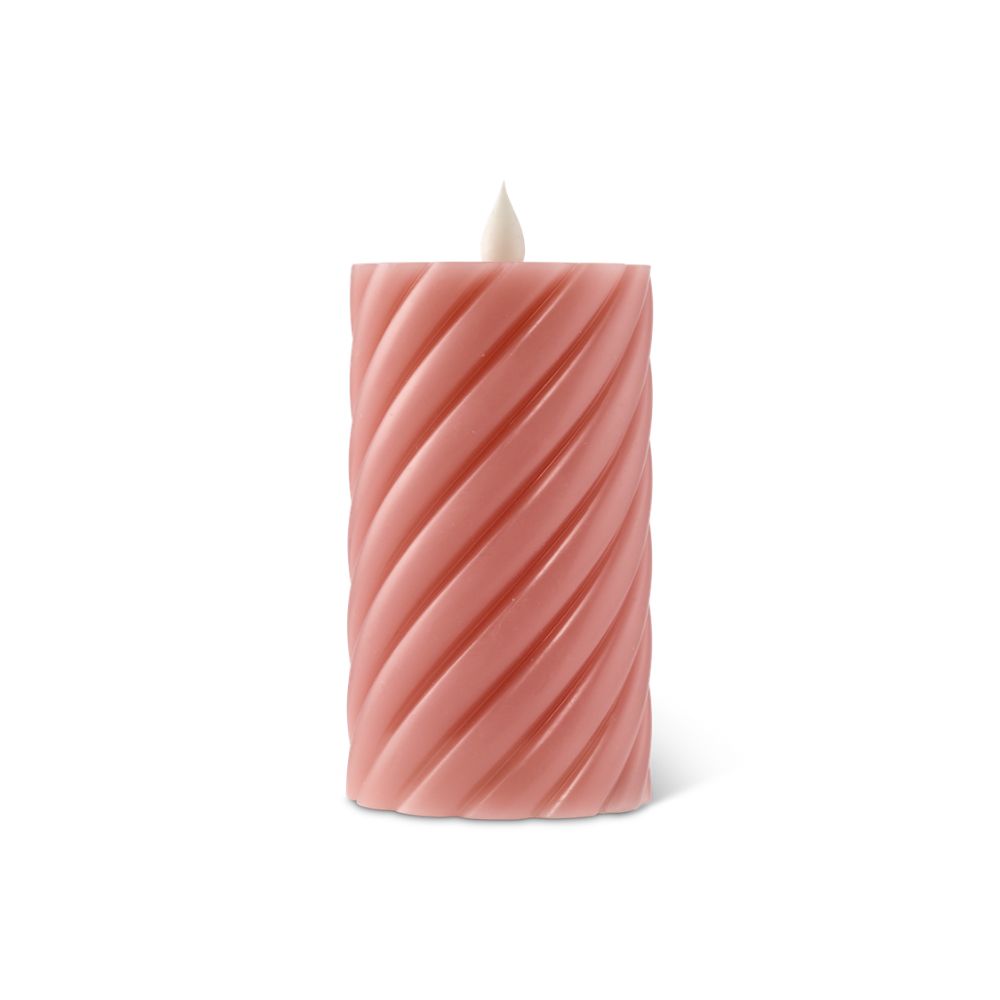 Salt & Pepper Flame Swirl LED Flickering Candle 13cm