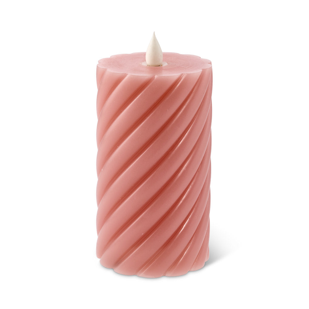 Salt & Pepper Flame Swirl LED Flickering Candle 13cm