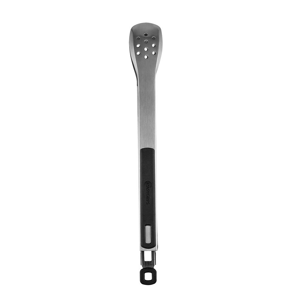 Easy Grips Stainless Steel Slotted Tongs 30cm Black