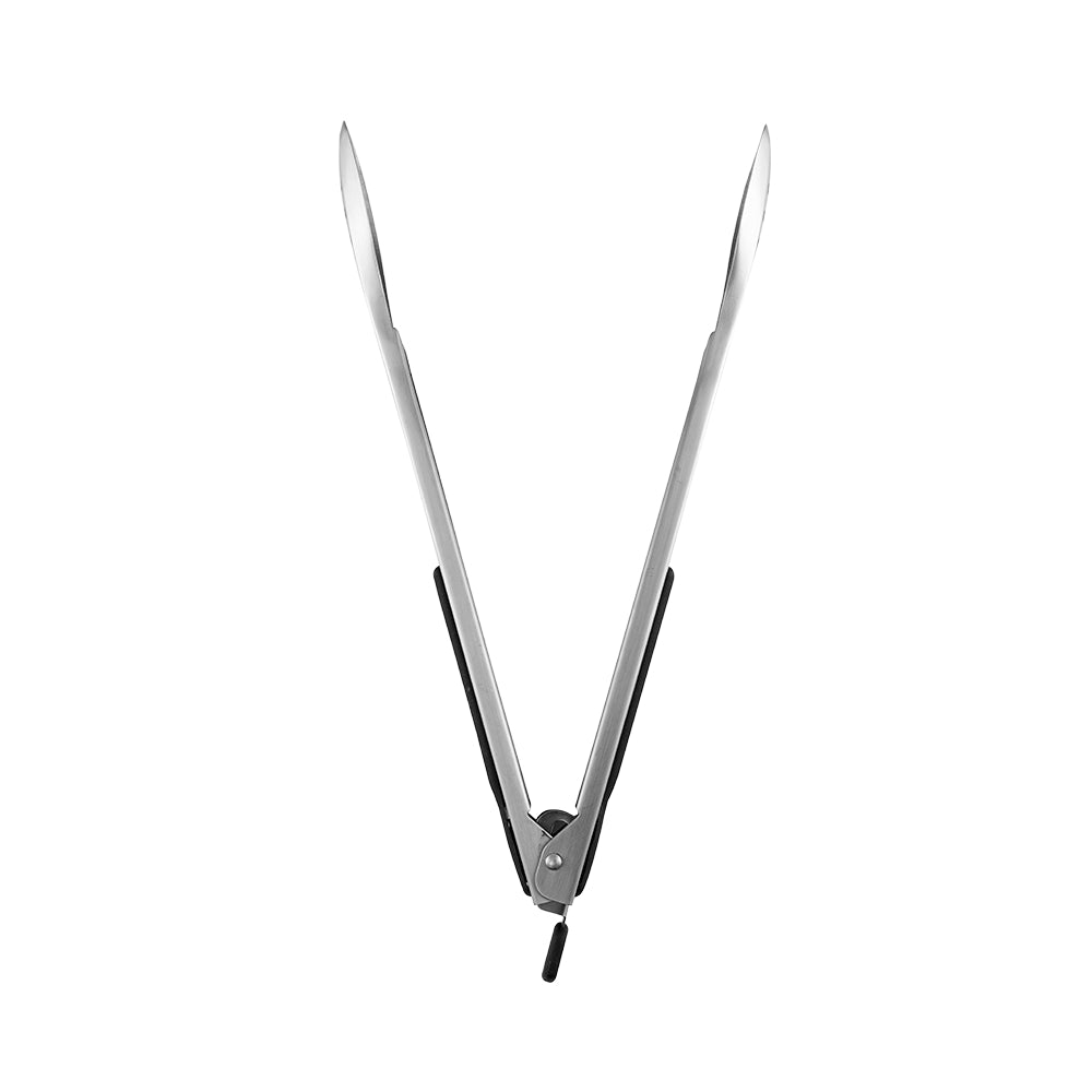 Easy Grips Stainless Steel Slotted Tongs 30cm Black