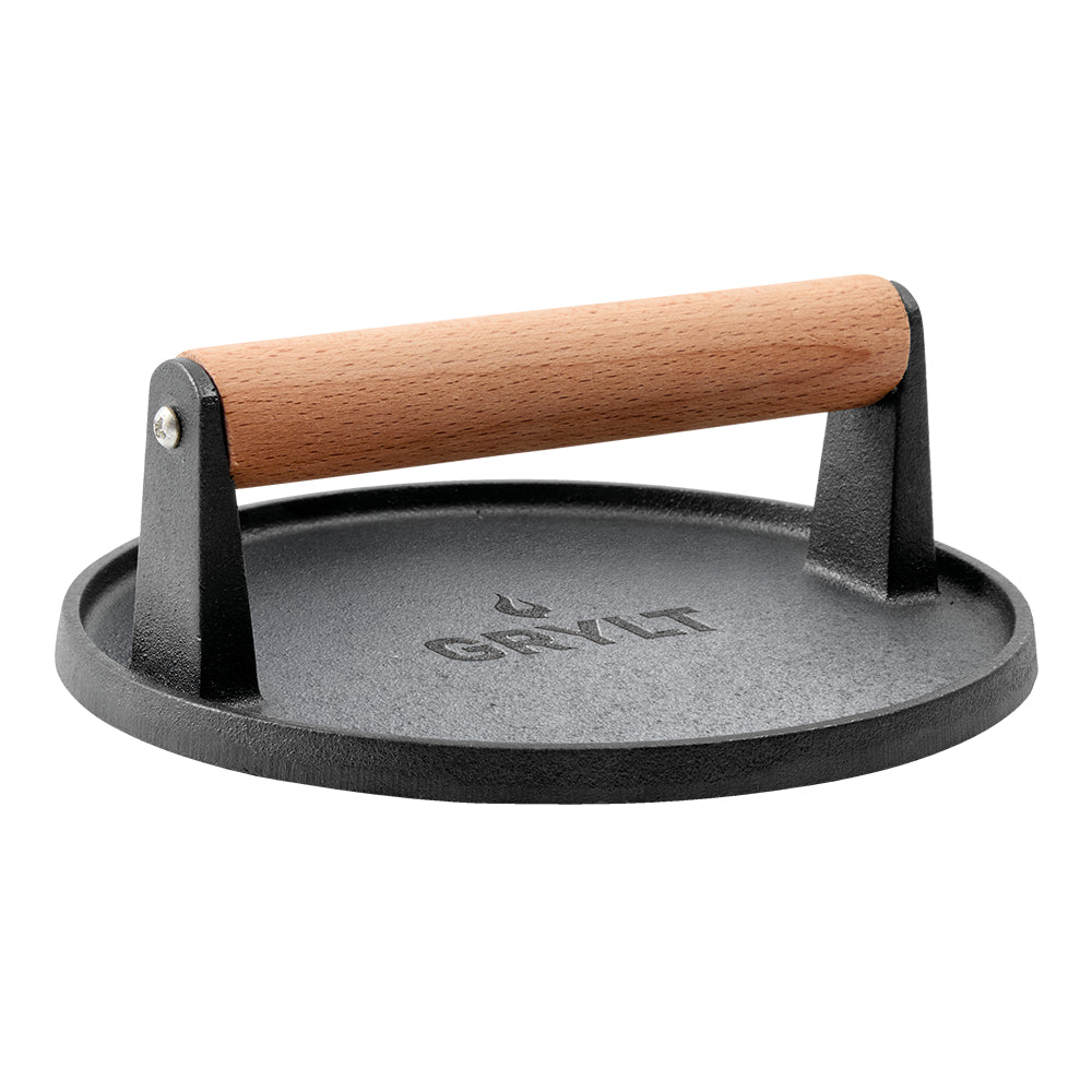 GRYLT Cast Iron Flat Burger Press