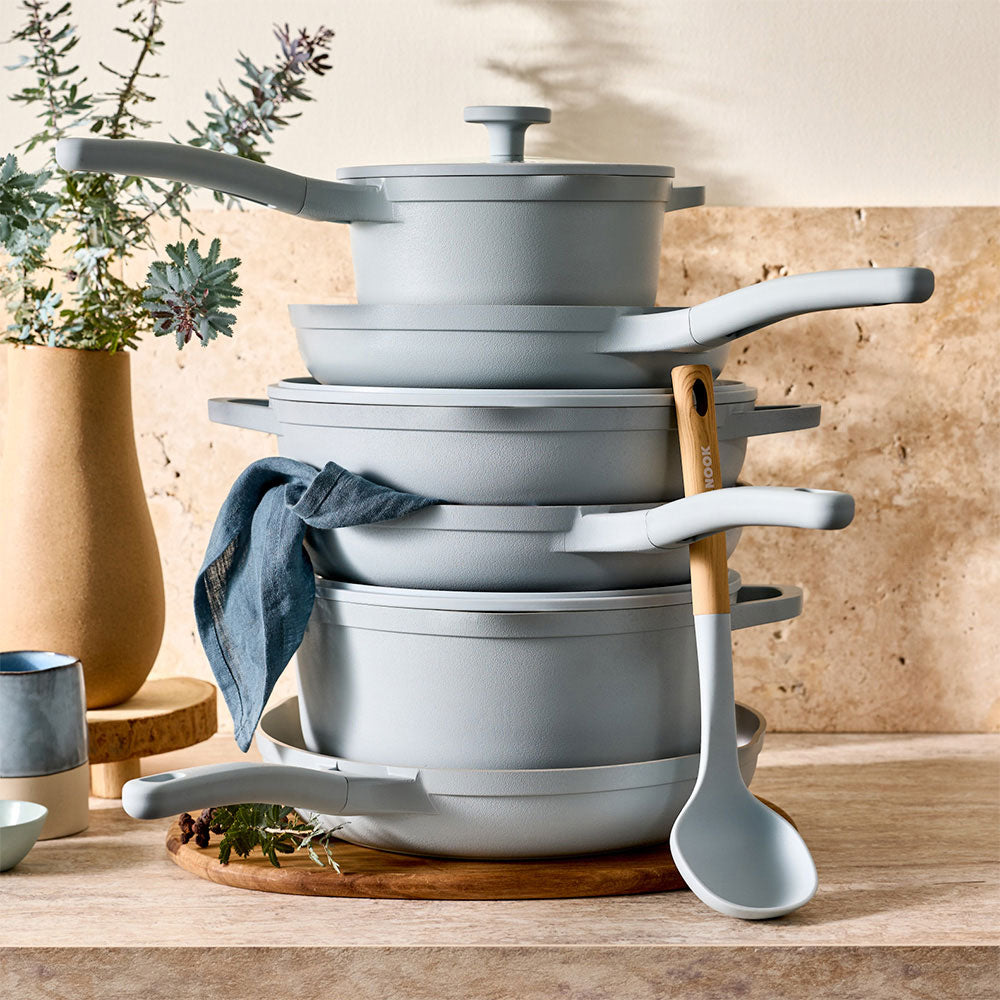 NOOK by Baccarat 9 Piece Cookware Set Sky