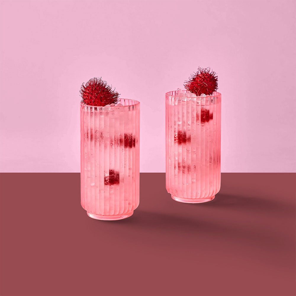 HAYDAE COLLECTIVE Hiball Glass Set of 2 Pink 610ml