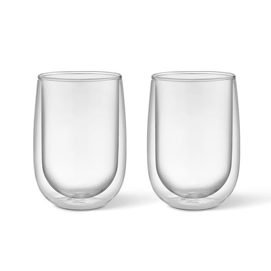 Baccarat Barista Café Set of 2 Double Wall Thermal Glass Tumblers 450ml