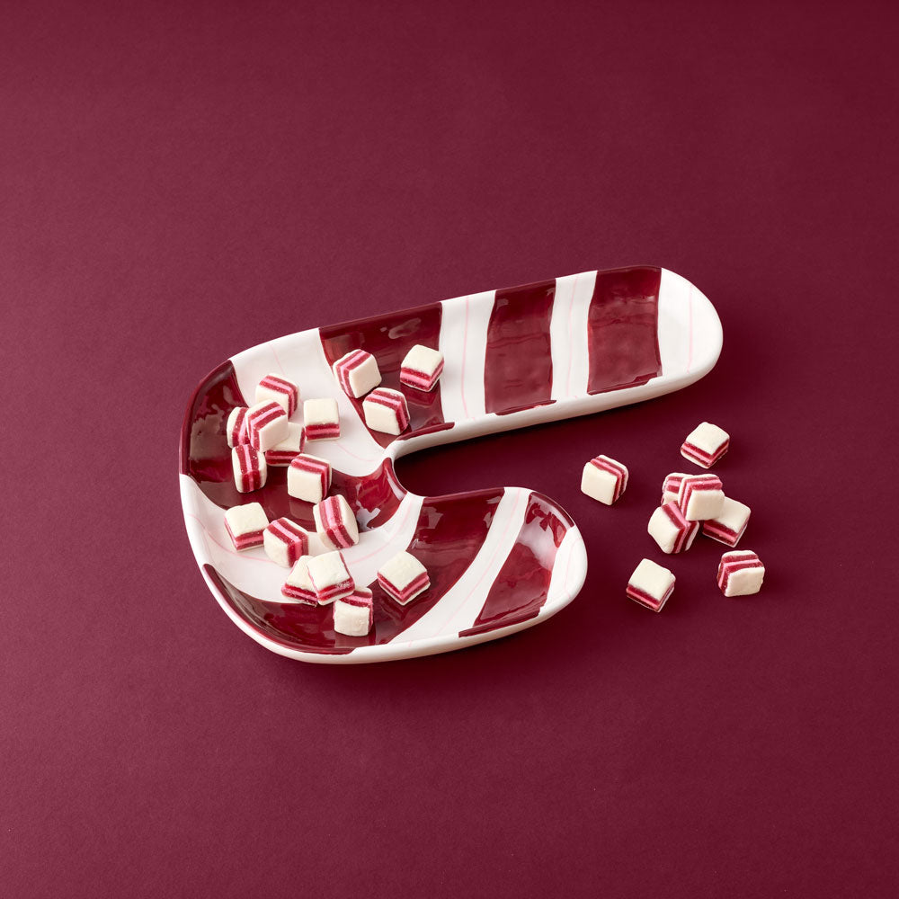 Ambrosia Santas Workshop Candy Cane Plate