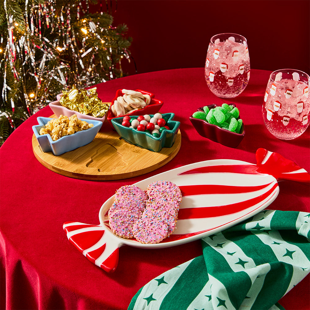 Ambrosia Santas Workshop Set of 2 Stemless Glasses