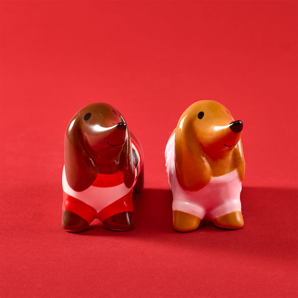 Ambrosia Santas Workshop Dachshund Salt & Pepper Set