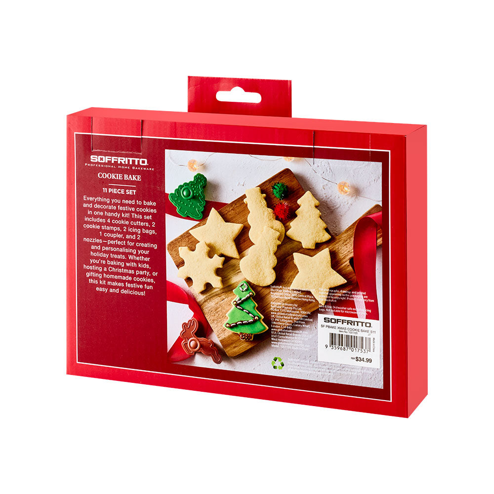 Soffritto Professional Bakeware 11 Piece Christmas Cookie Baking Set