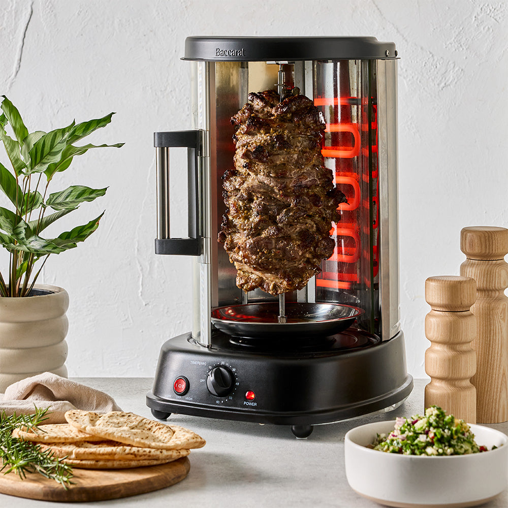 Baccarat Vertical Rotisserie Grill Black