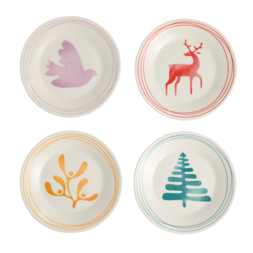 Royal Doulton 1815 Set Of 4 Christmas Platters