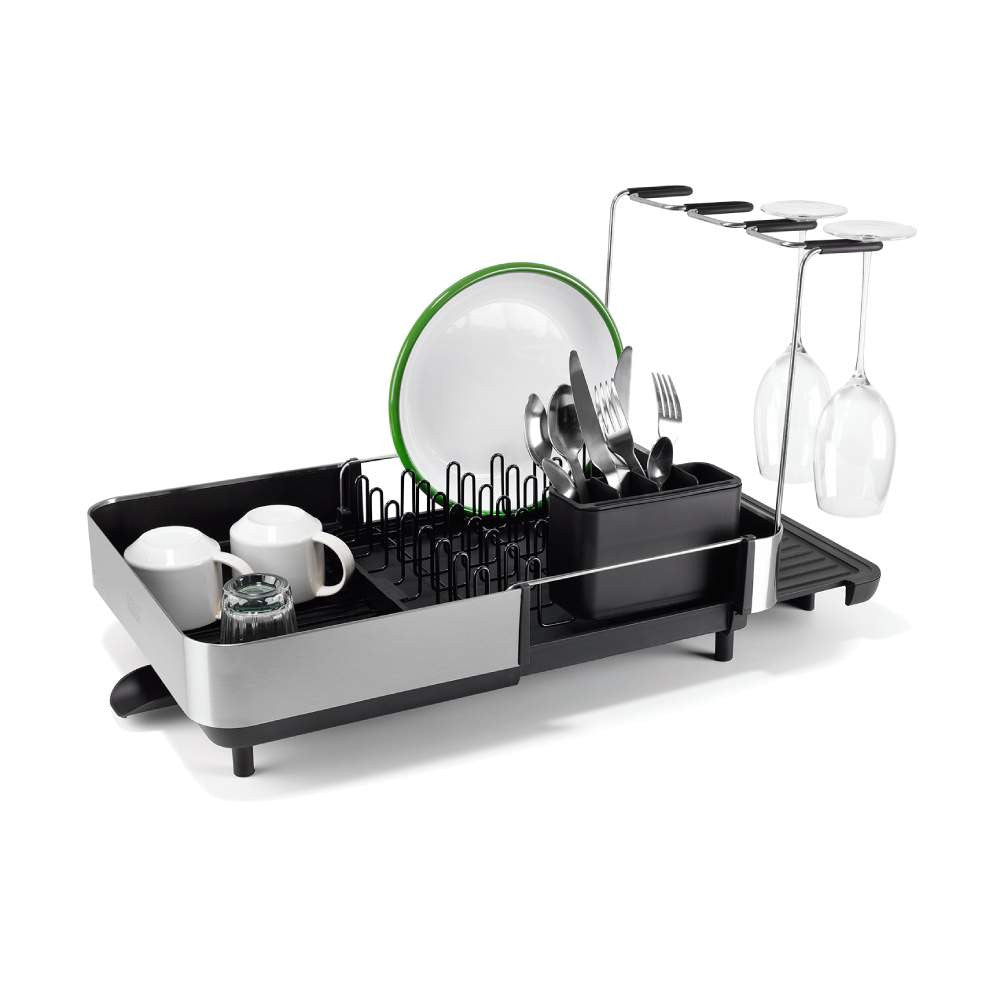 Joseph Joseph Extend Steel Plus Dish Rack With Wine Rack