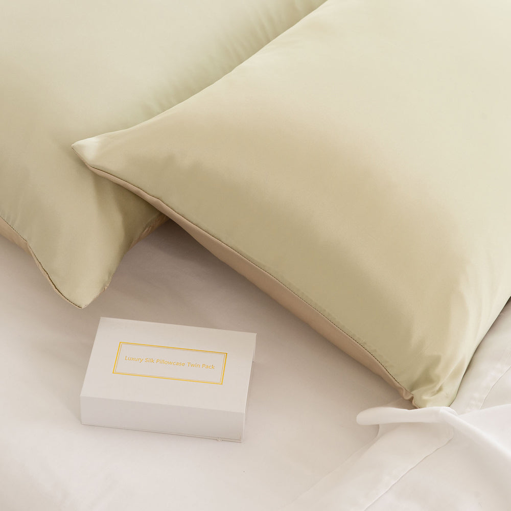 Royal Comfort Mulberry Silk Pillowcase Twin Pack