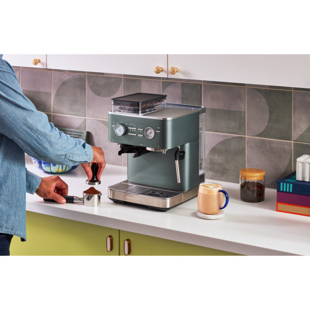 KitchenAid Semi Automatic Espresso Machine With Burr Grinder Juniper