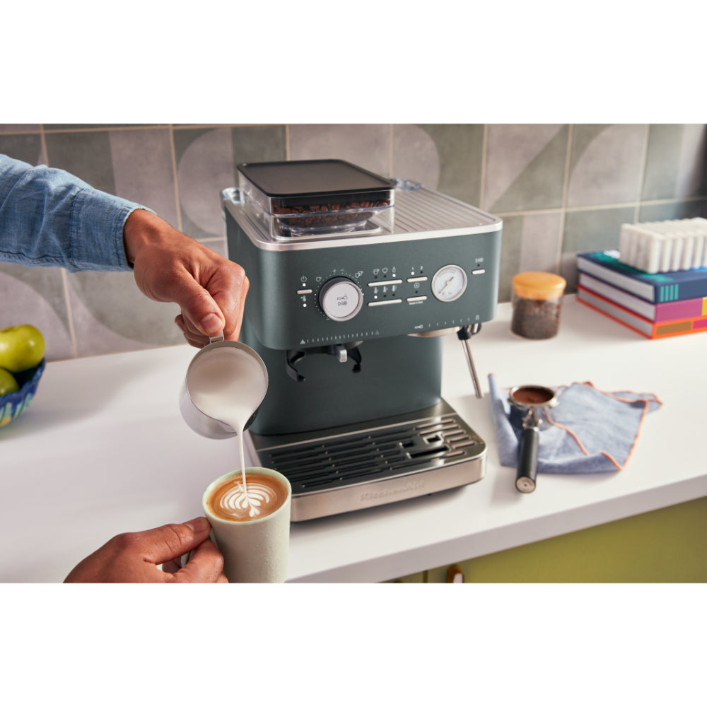 KitchenAid Semi Automatic Espresso Machine With Burr Grinder Juniper