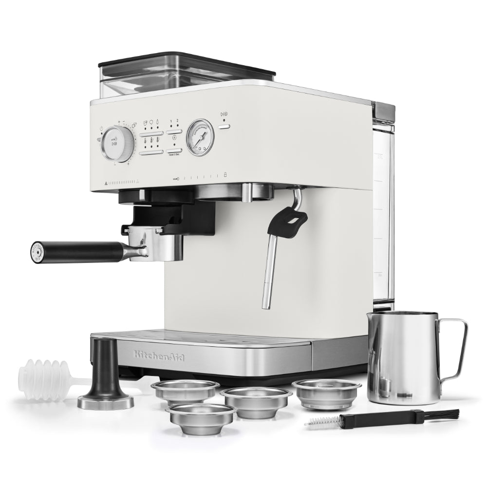 KitchenAid Semi Automatic Espresso Machine With Burr Grinder Porcelain