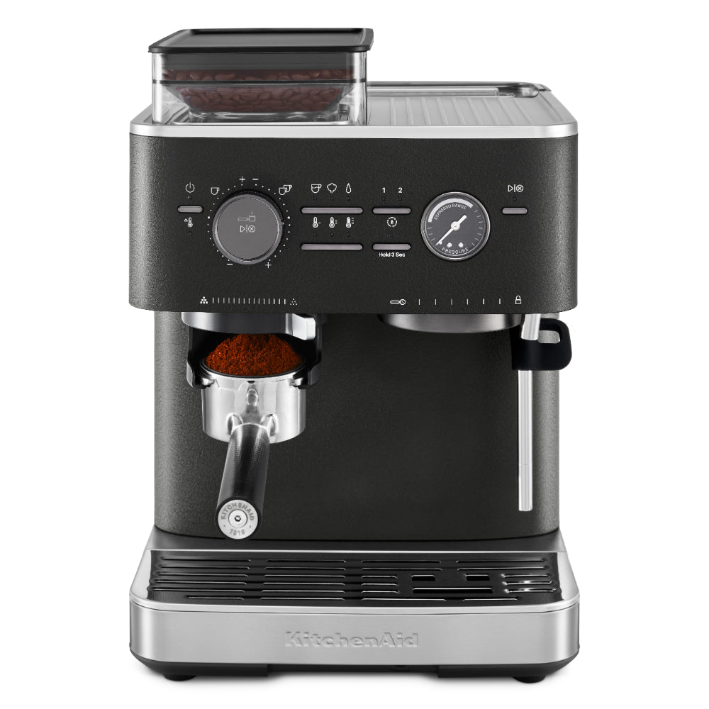 KitchenAid Semi Automatic Espresso Machine With Burr Grinder Cast Iron Black