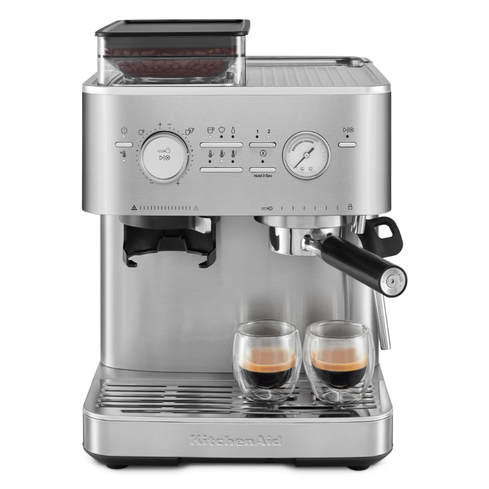 KitchenAid Semi Automatic Espresso Machine With Burr Grinder Stainless Steel