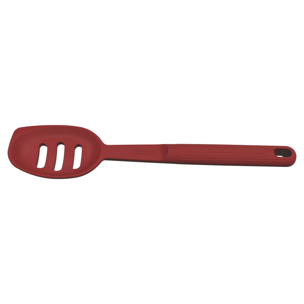 Tramontina Soffta Edge Scrape Slotted Spoon Red