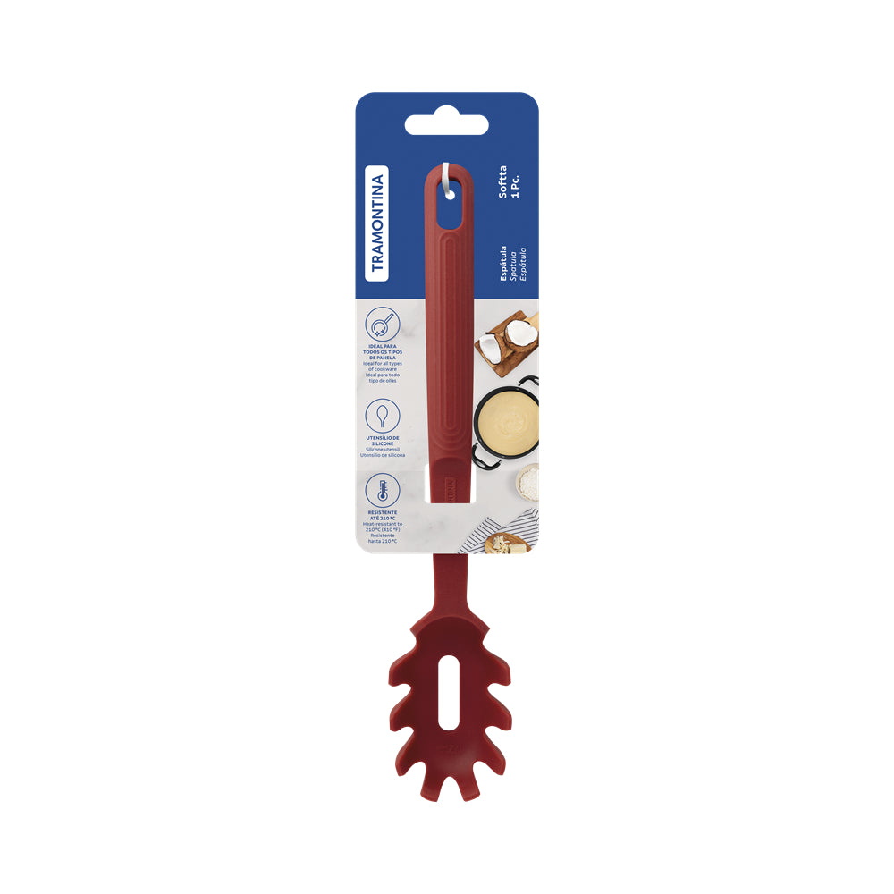 Tramontina Soffta Pasta Spoon Red