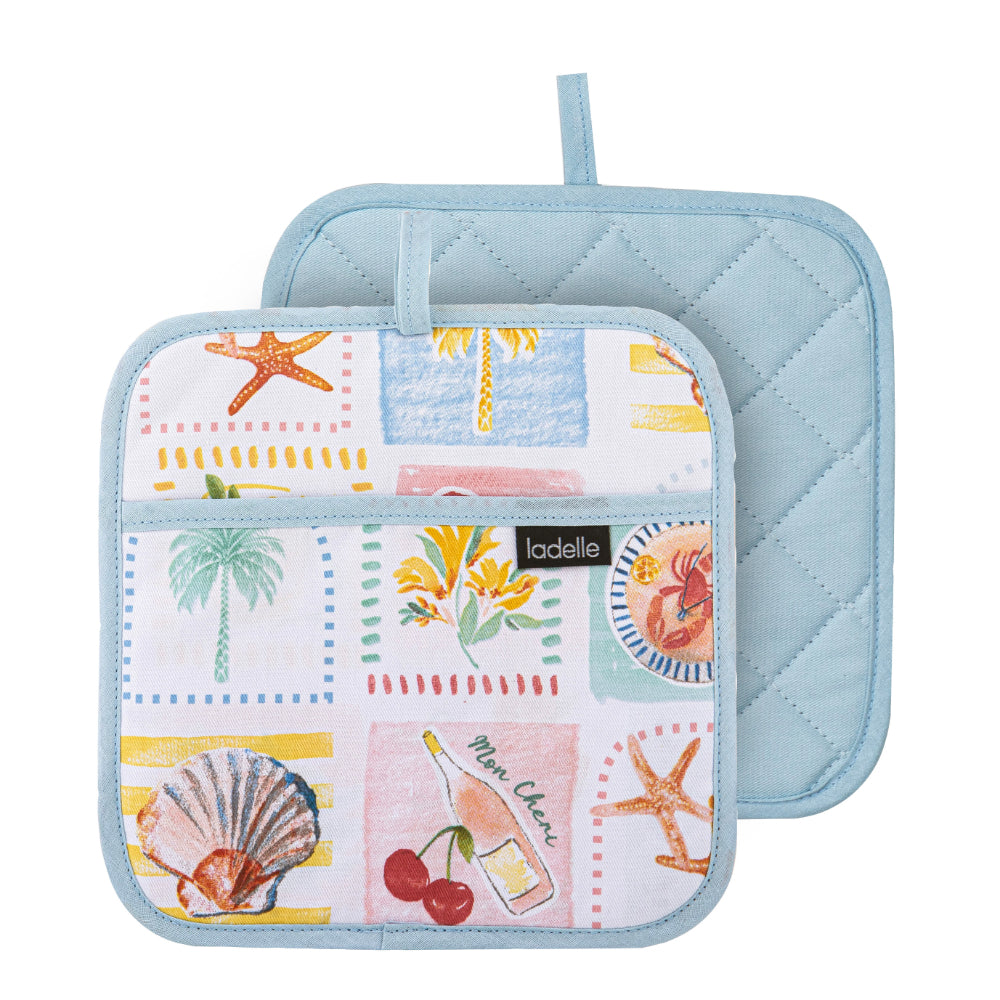 Ladelle Capri Set Of 2 Pot Holders