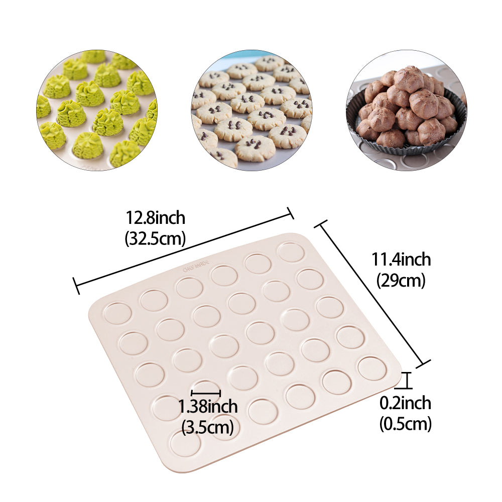 Chefmade 30 Piece Macaron & Cookie Sheet