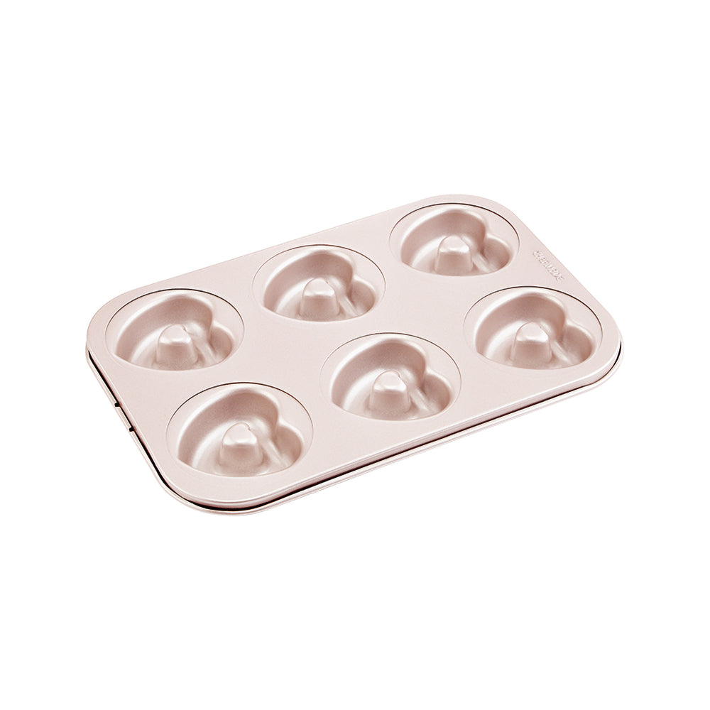 Chefmade 6 Cup Donut Heart Pan