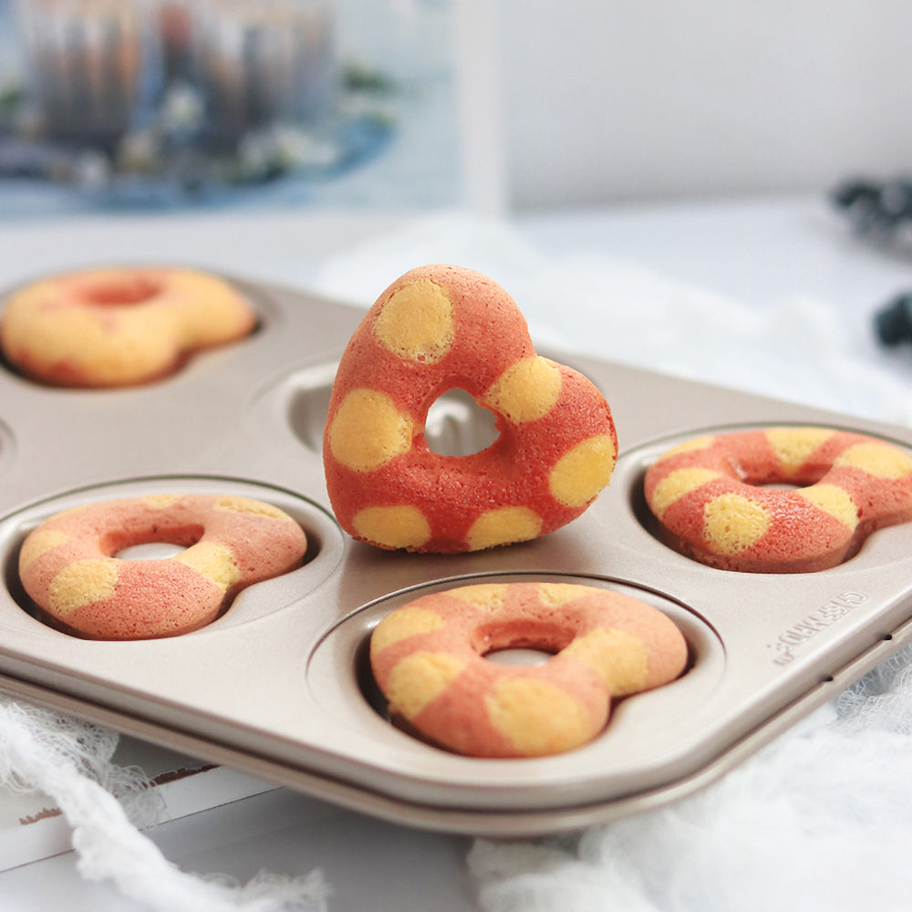 Chefmade 6 Cup Donut Heart Pan