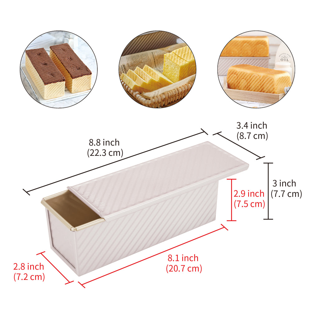 Chefmade Corrugated Loaf Pan With Cover 22cm