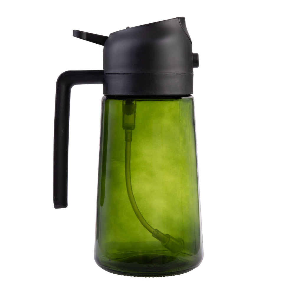 Appetito Dual Function Oil Sprayer & Pourer With Green Glass